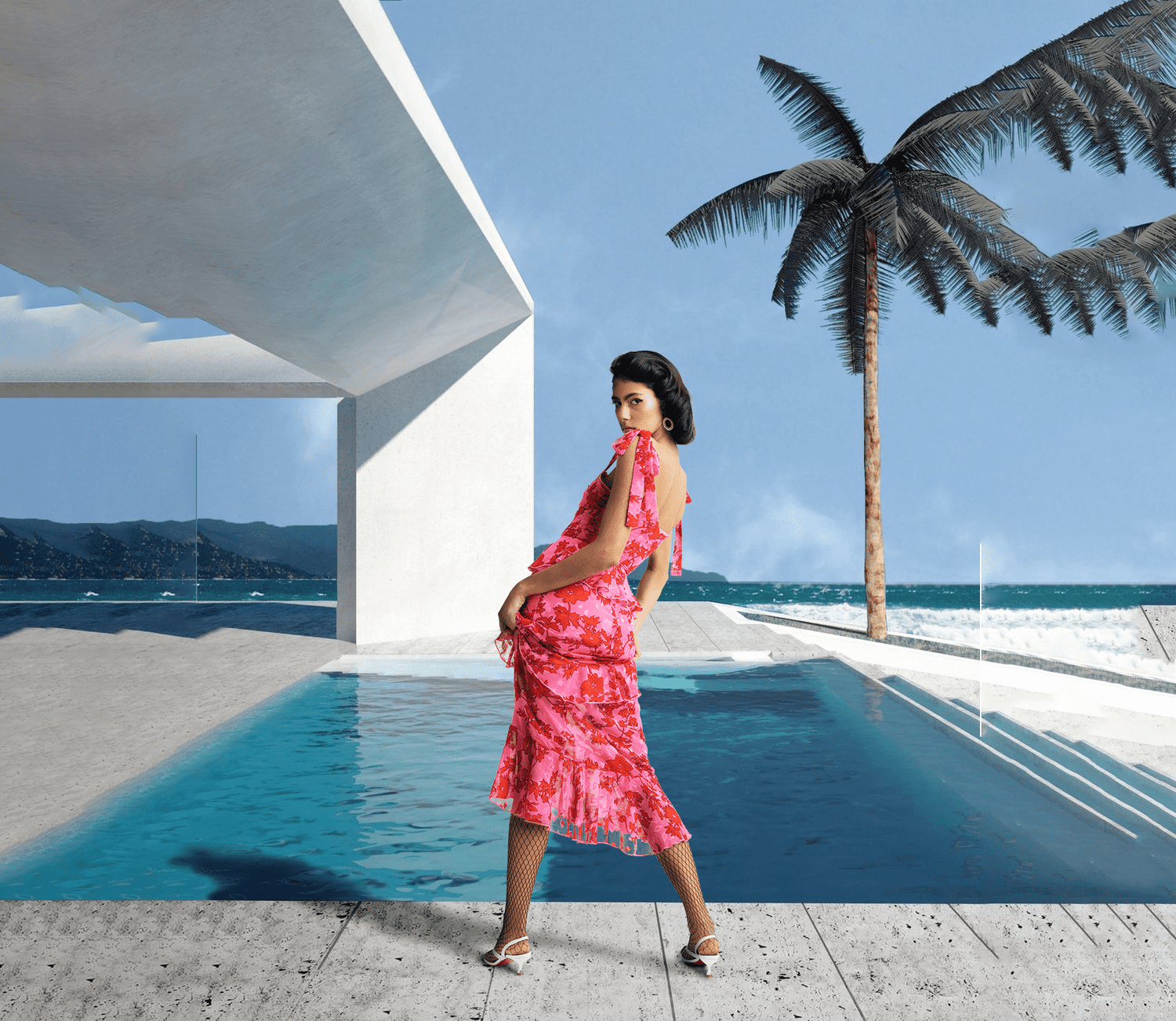 hot pink maxi dress