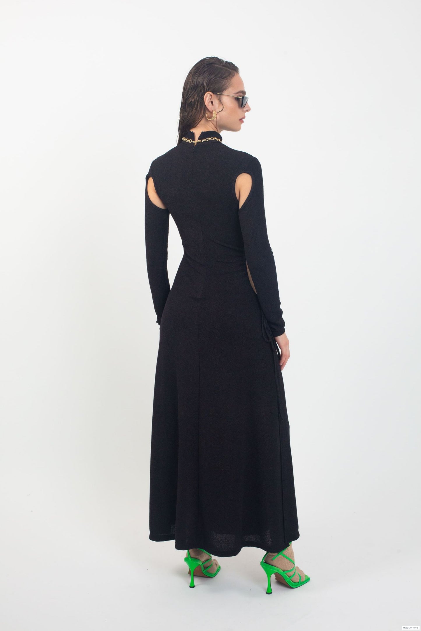 'VIRGO' BLACK MAXI DRESS